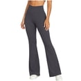 thumbnail image 4 of KICILVS Flare Leggings For Women High Waist Yoga Pants with Pockets Soft Stretch Pants for Workout and Daily Wear Gray, 4 of 8