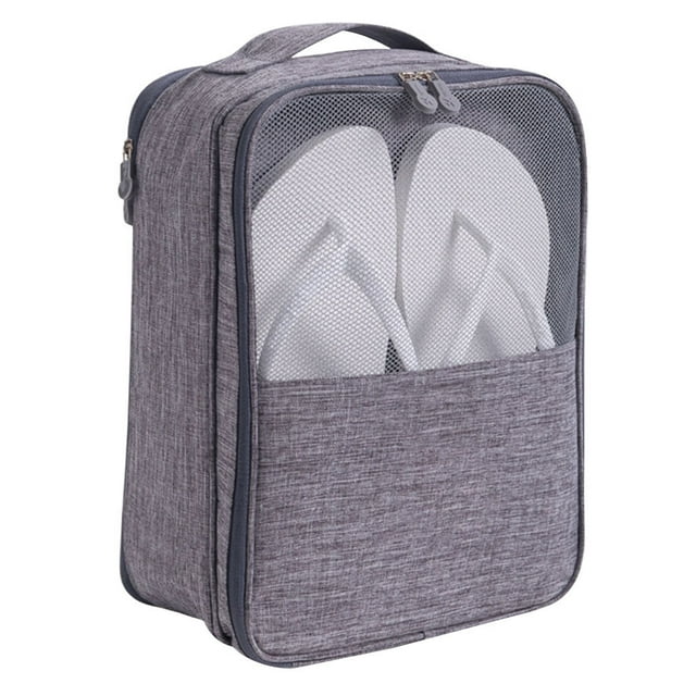 Bolsa de viaje para zapatos, impermeable, antipolvo, organizador multifuncional para viajes (gris)