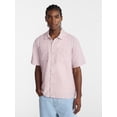thumbnail image 2 of No Boundaries Textured Grid Boxy Fit Resort Shirt, Men's XS-5XL, 2 of 6