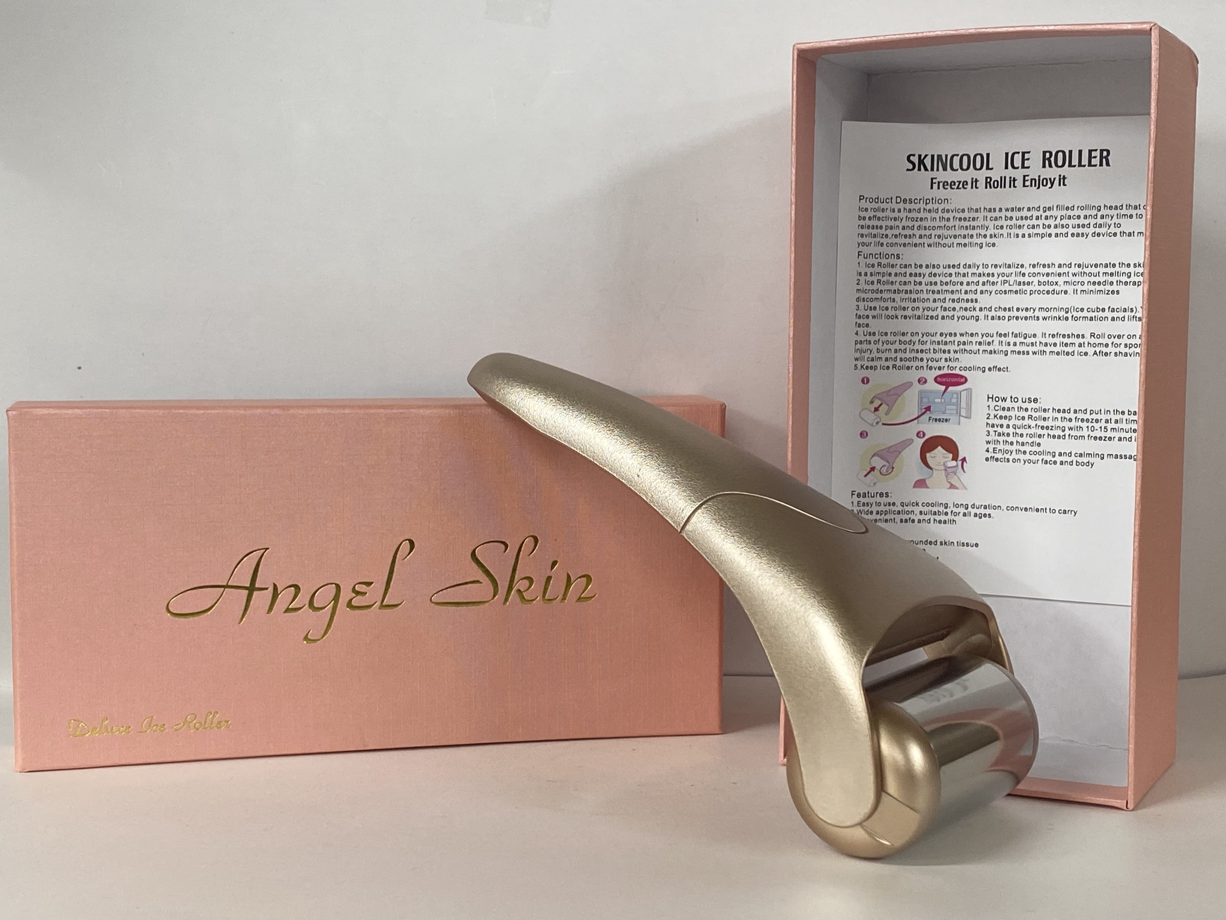 Deluxe ICE roller, daily Revitalize, refresh and rejuvenate skin with hand held freeze it roll devise