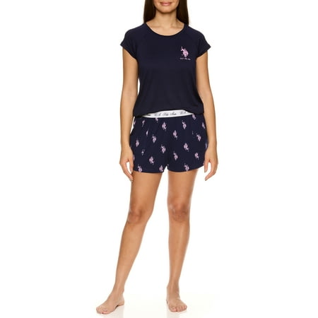 U.S. Polo Assn. Women's and Women's Plus Raglan Tee and Sleep Short Set, 2pc.