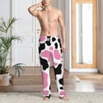 thumbnail image 2 of Balery Cow Spots Pantalones de pijama para hombre, pijama ultraligero, pantalón de descanso-Small, 2 of 6