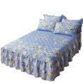 thumbnail image 5 of Falda de cama acolchada con doble encaje, lijadora, funda protectora para colchón, 5 of 5
