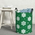 thumbnail image 6 of Susaid Snowflake Print Waterproof Oxford Cloth Storage Circular Laundry Hamper BasketCapacity for Home-Medium, 6 of 6
