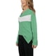 thumbnail image 3 of Blusa informal verde cómoda para otoño/invierno, talla M, camisa de mujer con cuello en V y manga larga con bloques de color, 3 of 6