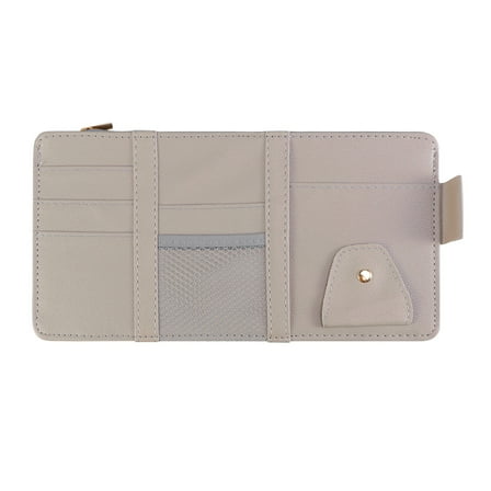 WSTEER Multi-functional Car Sun Visor Organizer Holder Zipper Car Auto Storage Case Tidying Box Auto Accessories (Grey)