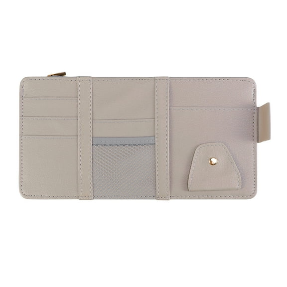 WSTEER Multi-functional Car Sun Visor Organizer Holder Zipper Car Auto Storage Case Tidying Box Auto Accessories (Grey)