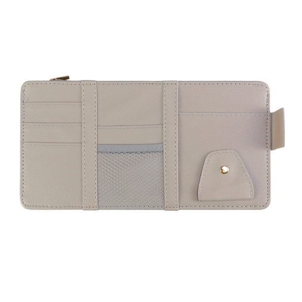Organizador multifuncional para parasol de coche con cremallera, estuche de almacenamiento para accesorios (gris)