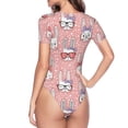 thumbnail image 4 of Naloa Girl Rabbit Women's Short-Sleeved Onesie, One-Piece Swimsuit for Parties, dates, clubs - Large, 4 of 9