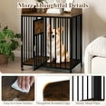 thumbnail image 6 of Costway Dog Crate Furniture with Wheels, Metal Frame, Lockable Casters, Wide Tabletop, 6 of 10