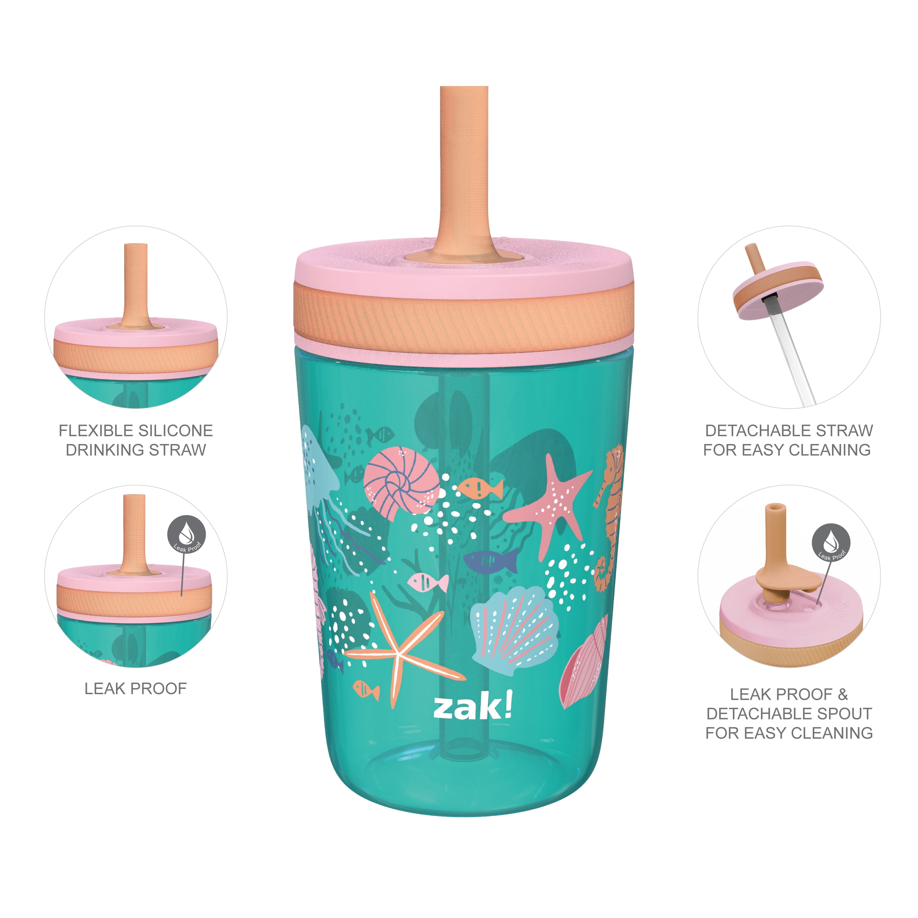 Replacement Straws Compatible with Zak 15 Oz Tumbler Cup-Zak Kids Water  Bottle S