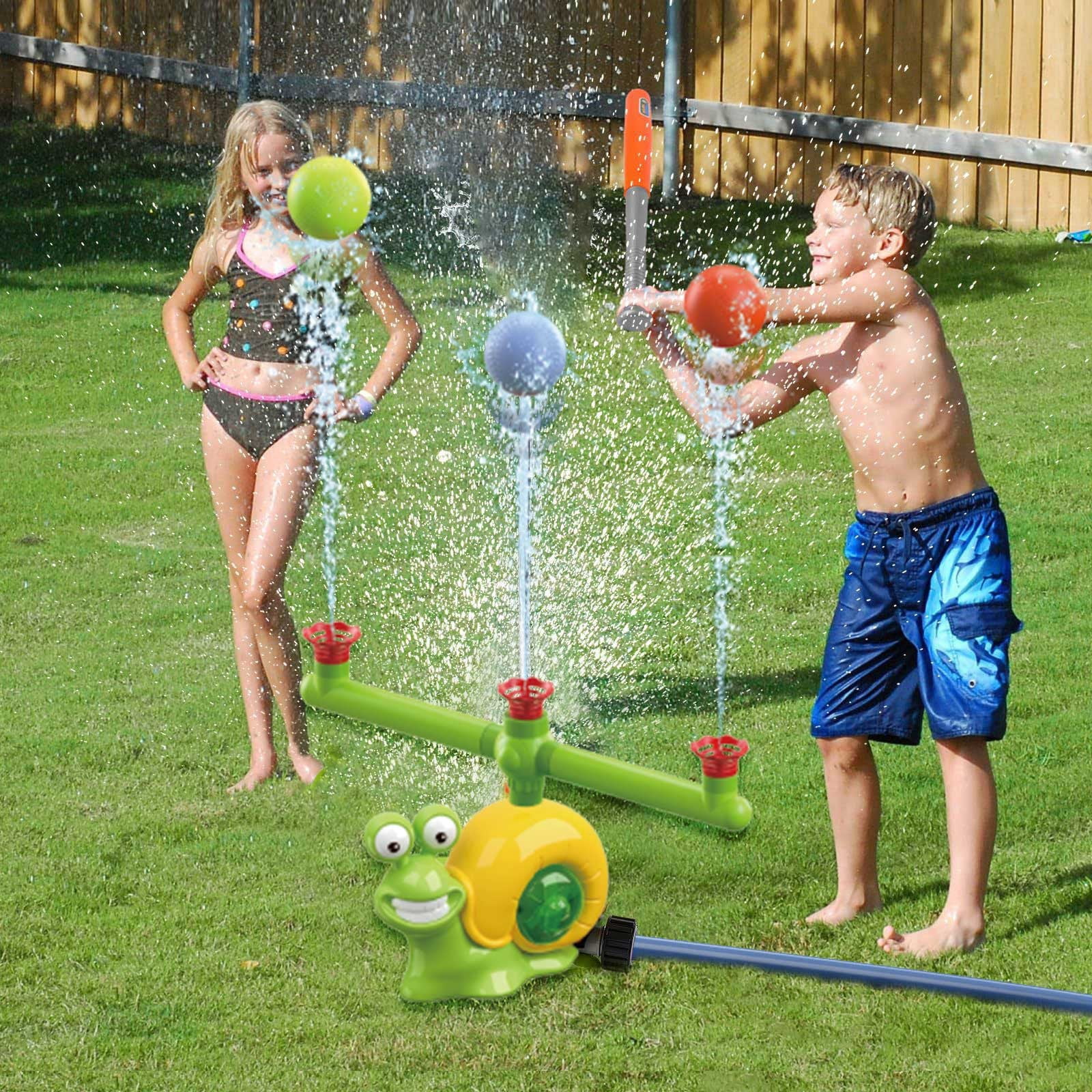 Outdoor Water Play Toys for Kids Baseball Sprinkler Set for Summer Garden Play and Pool Games Ideal Backyard Activity for Children 3 and Up