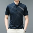 thumbnail image 6 of Men's Ice Lapel Breathable Diagonal Striped T-shirt, 6 of 6