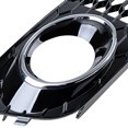 thumbnail image 6 of Astra Depot Left Right RS4 Style Fog Light Grill Cover Honeycomb Mesh w/ Chrome Trim for Audi A4 B8 2008-2012 (Standard Bumper Only), 6 of 8