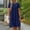 Blue, variant on Summer Dresses For Women 2025 Sevevn Women's Cotton And Linen Dress Sleeveless Solid Color Dress With Pocket Skirt