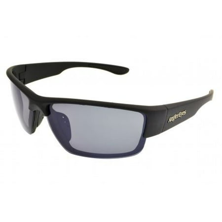 Angler Eyes AE 22 Sunglasses, Shiny Black Frame, Smoke Polarized Lens, 10222132.