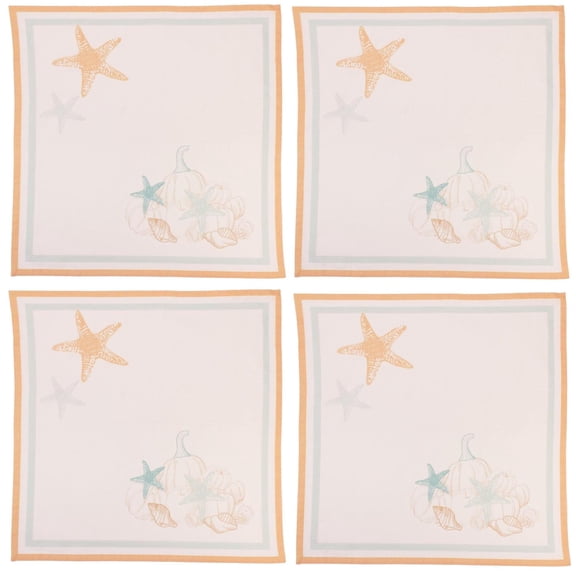 Give Thanks Starfish Nautical Design 100% Cotton Dinner Table Thanksgiving Napkin