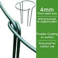 thumbnail image 2 of 16 Pack Plant Support Stakes, Half Round Metal Garden Plant Stake Indoor Peony Cages and Supports, Green Plant Support Ring Border for Tomato,Hydrangea,Flower Outdoor (10" Wide x 15.8" High), 2 of 7