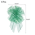 thumbnail image 2 of 5pcs 4 Inch Organza Pull Bow Metallic Gift Wrapping Bows Ribbon Chiffon Yarn Forest Green for Wedding Christmas, 2 of 6