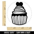 thumbnail image 2 of Deliciously Sweet Chocolate Cupcake with Heart Self-Inking Rubber Stamp Ink Stamper - Brown Ink - Small 3/4 Inch, 2 of 7