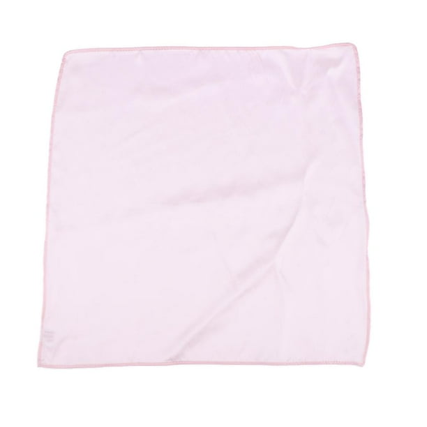 Pañuelo de bolsillo cuadrado de seda para hombre y mujer, ideal para bodas y fiestas, 5 colores Rosado