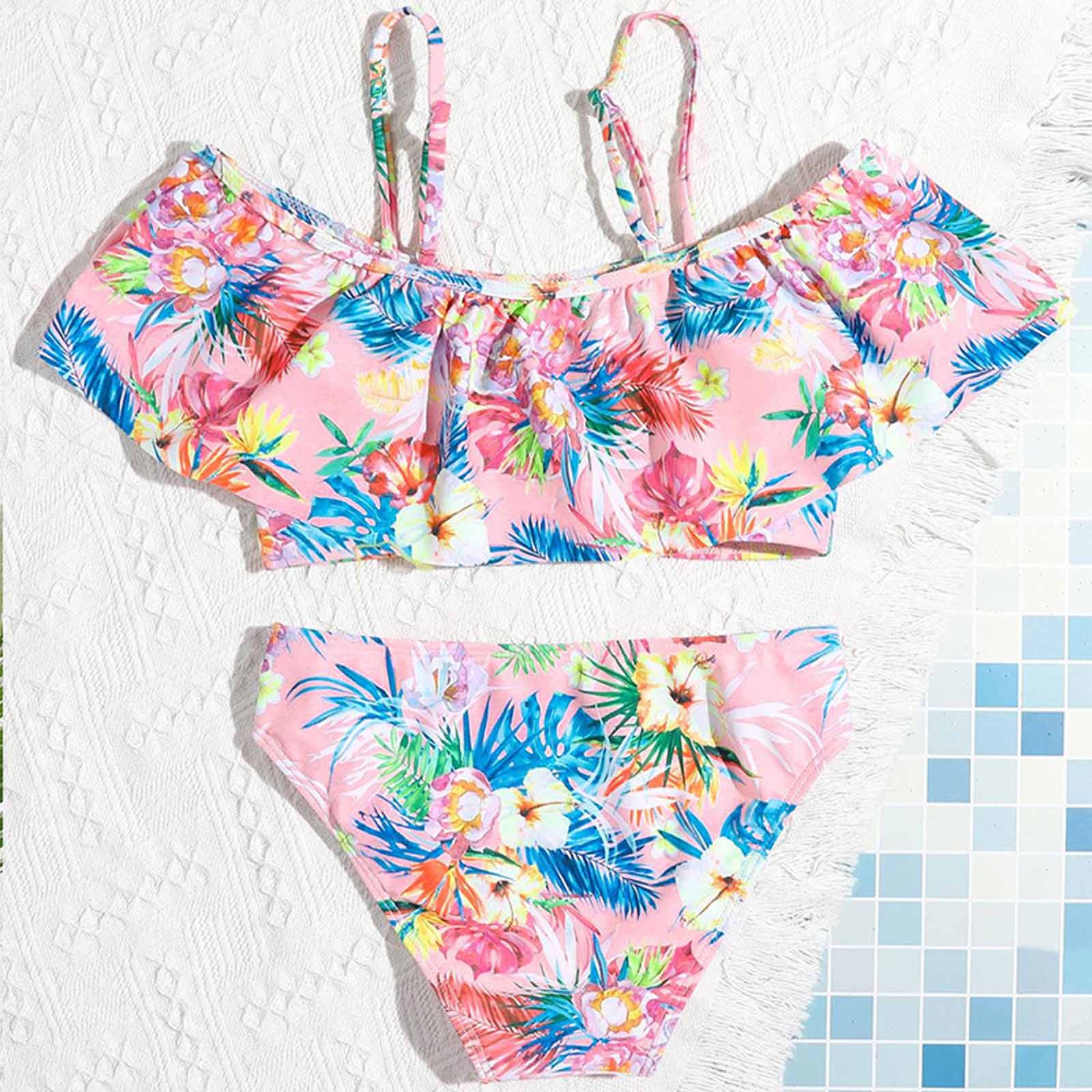 Edvintorg 8-15 Years Floral Swimsuits For Teenagers Girls Clearance ...
