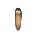 thumbnail image 5 of Victoria K Women's Soft Textured Material With Gold Design Emblem Ballet Flats, 5 of 6