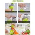 thumbnail image 4 of Hand Rotary Vegetable Grater, Manual Multifunctional Vegetable Grater Drum Rape ， with 3 Stainless Steel Blades ， For Fruits, Vegetables and Cheese (Green), 4 of 5