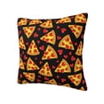 thumbnail image 2 of Wukai Cartoon Pizza Premium Polyester Fleece Pillow Covers with Hidden Zipper Closure,Luxuriously Soft and Durable-24"x24", 2 of 7