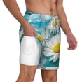 thumbnail image 3 of Gaeub Daisy Flowers Mens Swim Trunks Stretch Beach Shorts Quick Dry for Men Swim Shorts Swimwear with Pockets- X-Large, 3 of 9