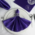 thumbnail image 2 of Efavormart 20"x20" Purple Wholesale SATIN Linen Napkins For Wedding Birthday Restaurant Party Tableware Decoration - 25 PCS, 2 of 6