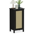 thumbnail image 1 of GloryStar Farmhouse Rattan Nightstand, Modern 2-Tier Bedside Table with Wooden Legs for Compact Rooms, 1 of 7