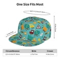 thumbnail image 2 of Flat Bill Trucker Hats for Women Men - Trucks and excavators Adjustable Flat Baseball Cap Snapback Hats Dad Hats for Men, 2 of 7