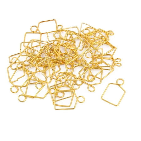 0.75' Ceiling Entry - Unique Bargains 50Pcs 12mm Width Gold Tone Chandelier Connector Clip for Fastening Crystal