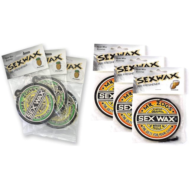 Ambientadores Mr Zogs Sex Wax, paquete de 6, coco y piña