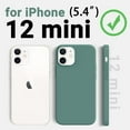 thumbnail image 2 of Shockproof Designed for iPhone 12 Mini Case, Liquid Silicone Phone Case with [Soft Anti-Scratch Microfiber Lining] Drop Protection for iPhone 12 Mini-5.4 inch Slim Thin Cover, Pine Green, 2 of 16