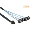 thumbnail image 2 of Internal HD Mini SAS (SFF-8643 Host) - 4X SATA (Target) Angle Cable, SFF-8643 for Controller, 4 Sata Connect To Hard Drive, 2 of 4