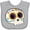 AC-Heather Grey, variant on Inktastic Cute Sugar Skull for Day of the Dead Boys or Girls Baby Bib
