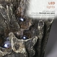 thumbnail image 5 of Alpine Corporation Outdoor 5-Tier Rainforest Tree Trunk Water Fountain, LED Lights, 5 of 12