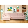 thumbnail image 1 of Sofá Cama Modular Reversible de Velvet Palo de Rosa Beehive Memory Foam Modelo Mondlak Makora, 1 of 9