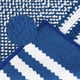 thumbnail image 4 of Alfombra de baño de chenilla a rayas REGALWOVEN con bordes, tapete de baño antideslizante, lavable a máquina azul 16" x 24", 4 of 6
