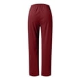thumbnail image 4 of Tiweut Sweatpants for Women Corduroy Straight Leg Elastic Waist Long Solid Color Casual Trousers, 4 of 5
