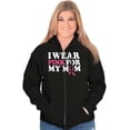 thumbnail image 3 of I Wear Pink For My Mom Support Zip Up Hoodie Men's Women's Brisco Brands M, 3 of 6