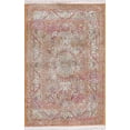 thumbnail image 1 of Ivory Geometric Oriental Turkish Distressed Area Rug, 1 of 5