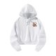 thumbnail image 2 of Tops femeninos, disfraz, sudaderas con capucha para mujer, estampado de palabras de amor blanco, jersey informal con cordón para mujer para correr de M, 2 of 8