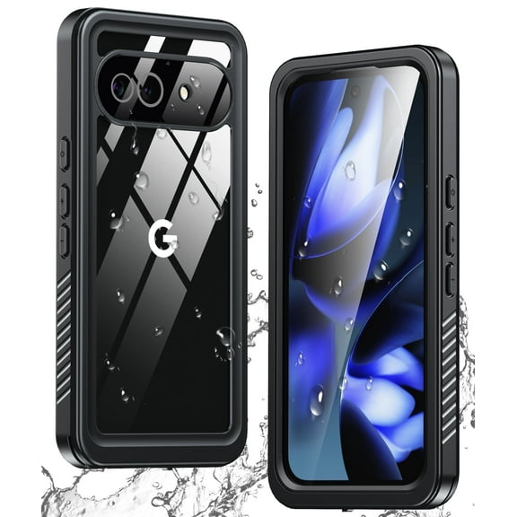ANTSHARE for Google Pixel 9A Case, IP68 Underwater Built-in Screen Protector, Full Body Shockproof Phone Case for Pixel 9A, Black