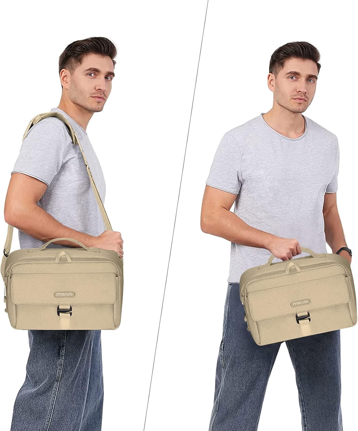 MOSISO Camera Shoulder Bag Case Crossbody Sling Purse, DSLR/SLR/Mirrorless Compact Padded Photography Handbag with Rain Cover Compatible with Canon/Nikon/Sony Cameras and Lenses