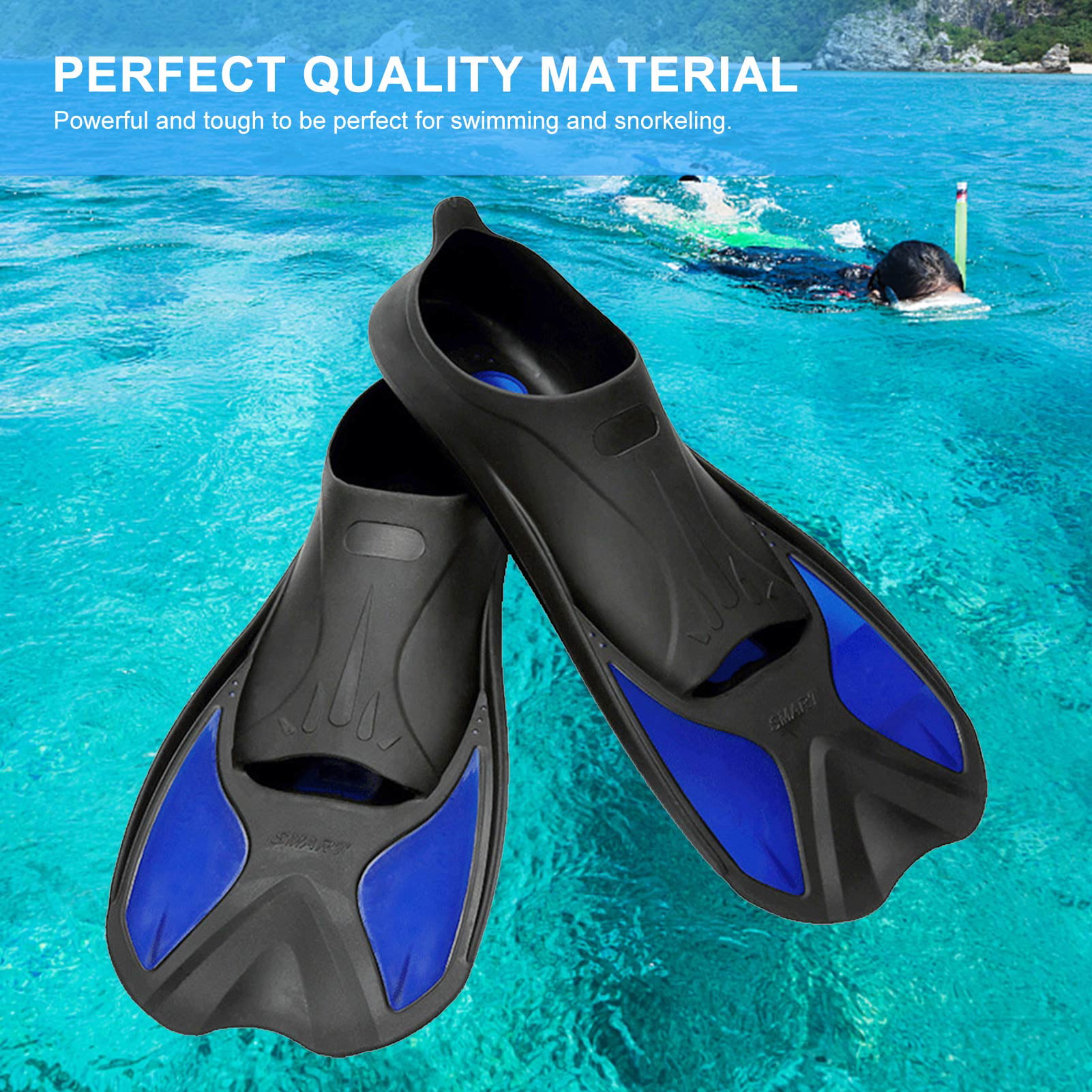 Adults Kids Swimming   Long Swimming Flippers Snorkeling Foot Diving 