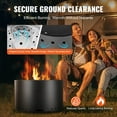thumbnail image 5 of VEVOR Smokeless Fire Pit Stove Bonfire, H: 18 in x Dia: 28 in ,Wood Burning Fireplaces with Removable Ash Pan, SUS430 Stainless Steel inner Portable Outdoor Firepit,for Outdoor Patio Camping, Black, 5 of 9