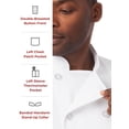 thumbnail image 3 of Chaqueta de chef Chef Works Volnay para hombre, color blanco, talla XL, 3 of 3